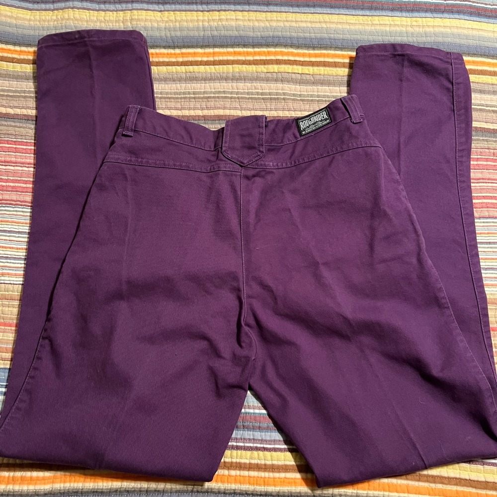 VINTAGE Roughrider by Circle T Purple Pleated High Waist Jeans Womens Size 15 16